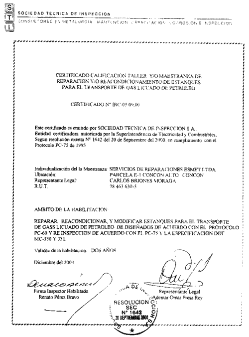 Certificado SEC